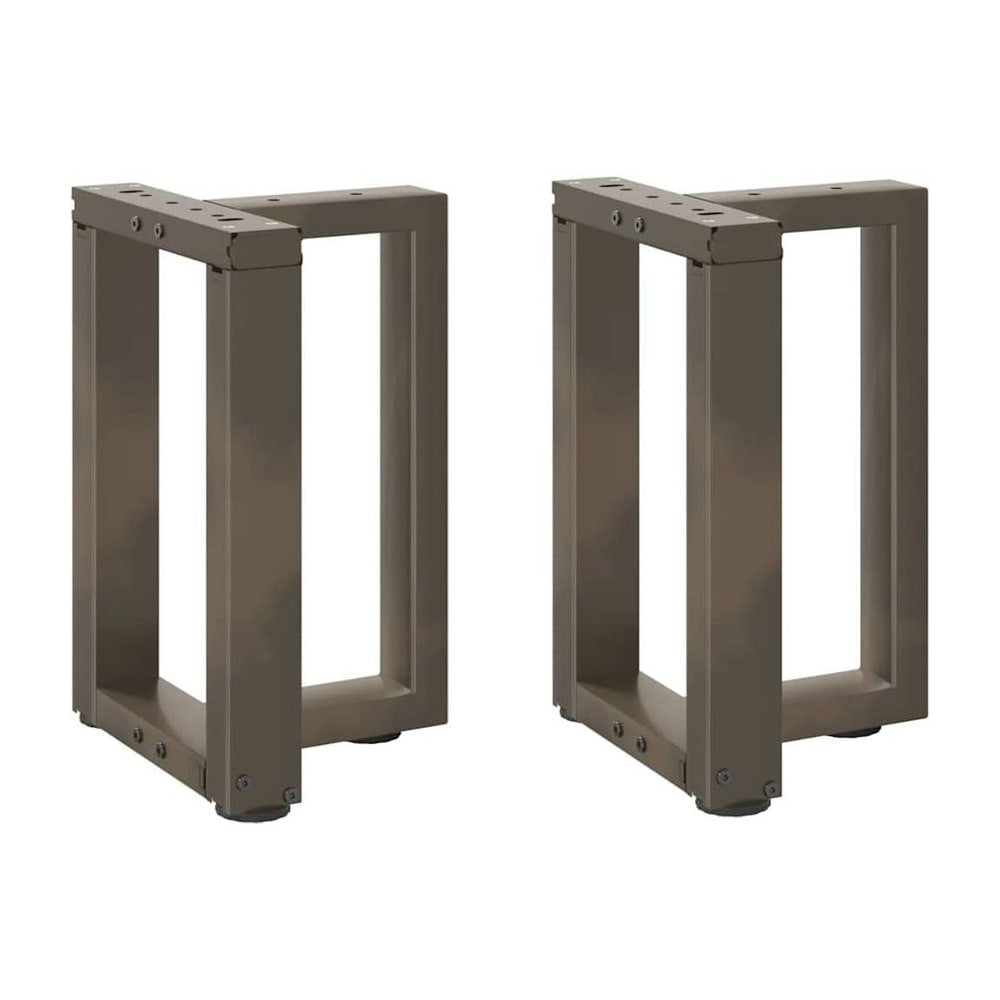 Coffee Table Legs T-Shaped 2 pcs Natural Steel