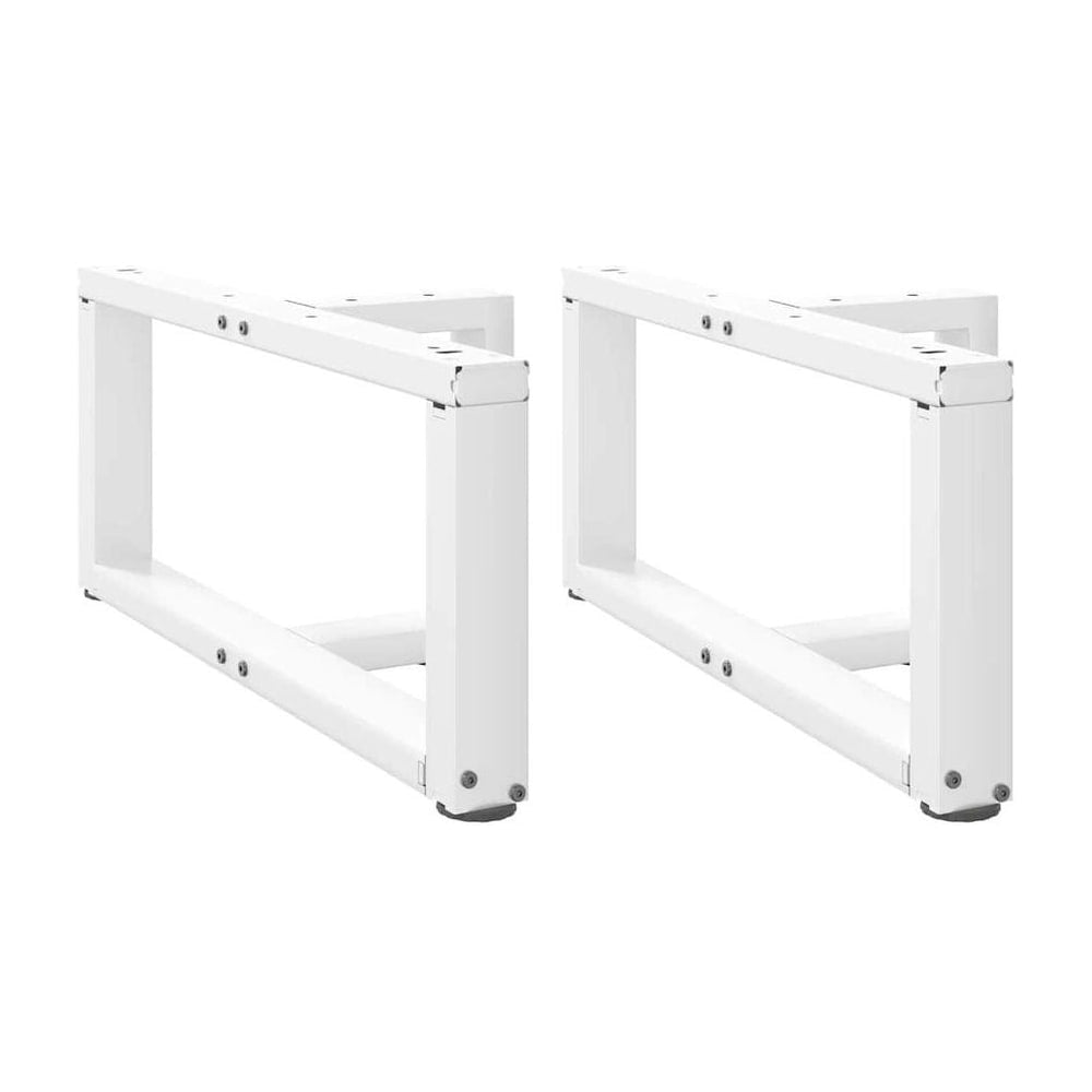 Coffee Table Legs T-Shaped 2 pcs White Steel