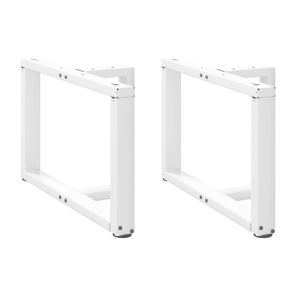 Coffee Table Legs T-Shaped 2 pcs White Steel
