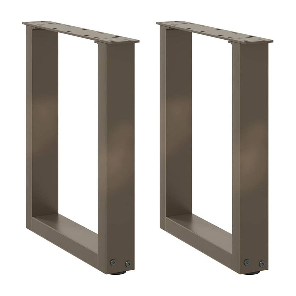 Coffee Table Legs U-Shaped 2 pcs Natural Steel