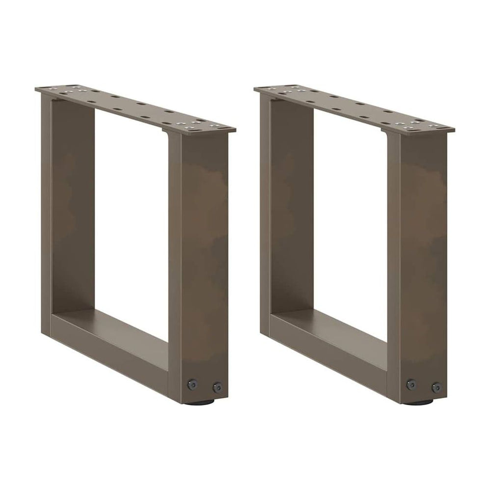 Coffee Table Legs U-Shaped 2 pcs Natural Steel