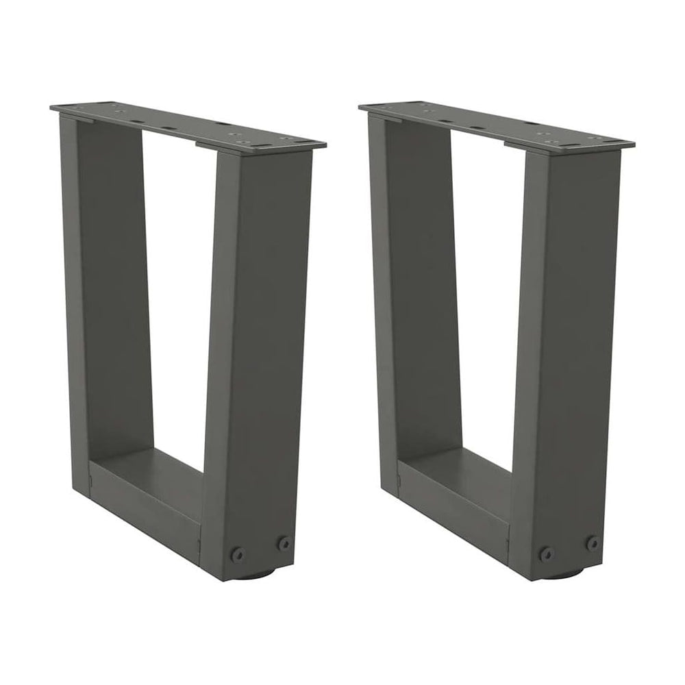 Coffee Table Legs V-Shape 2 pcs Anthracite Steel