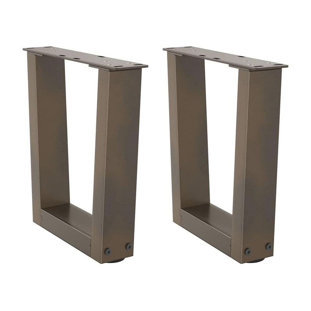 Coffee Table Legs V-Shape 2 pcs Natural Steel