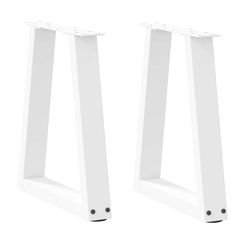 Coffee Table Legs V-Shape 2 pcs White Steel