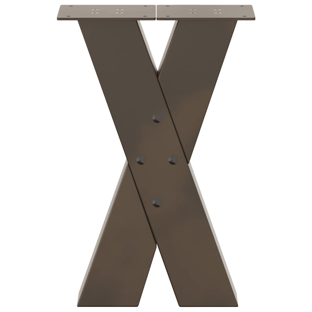 Coffee Table Legs X-Shaped 2 pcs Natural Steel, image 5