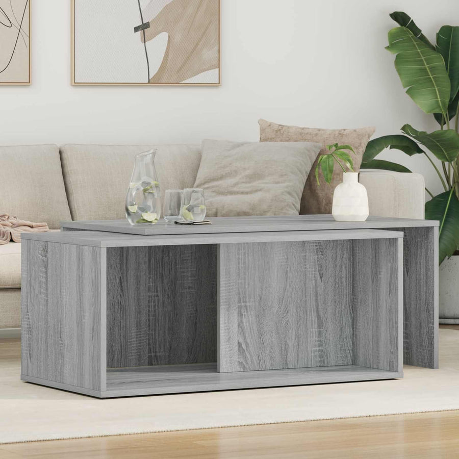 Coffee Table Set 2 pcs Grey Sonoma