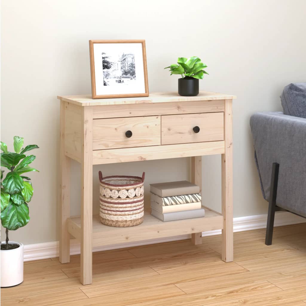 Console Table Solid Wood Pine