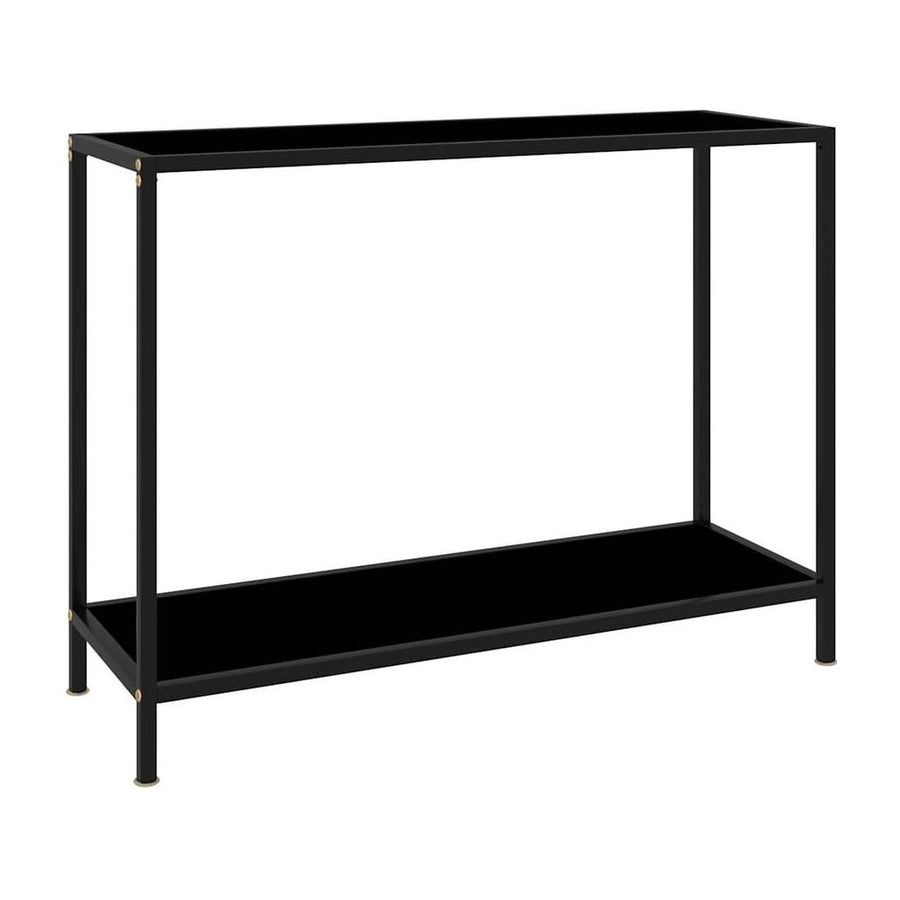 Console Table Black Tempered Glass