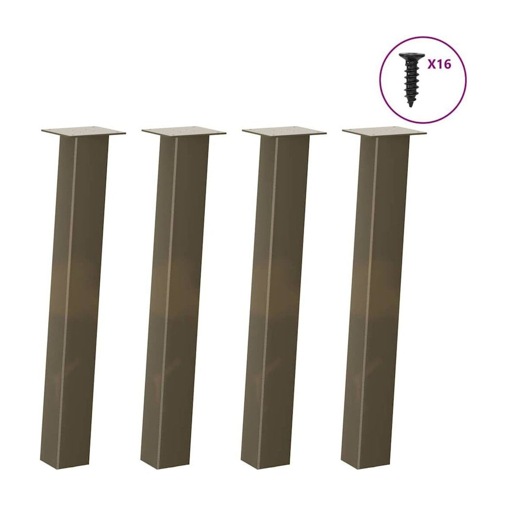 Console Table Legs 4 pcs Natural Steel 72 cm