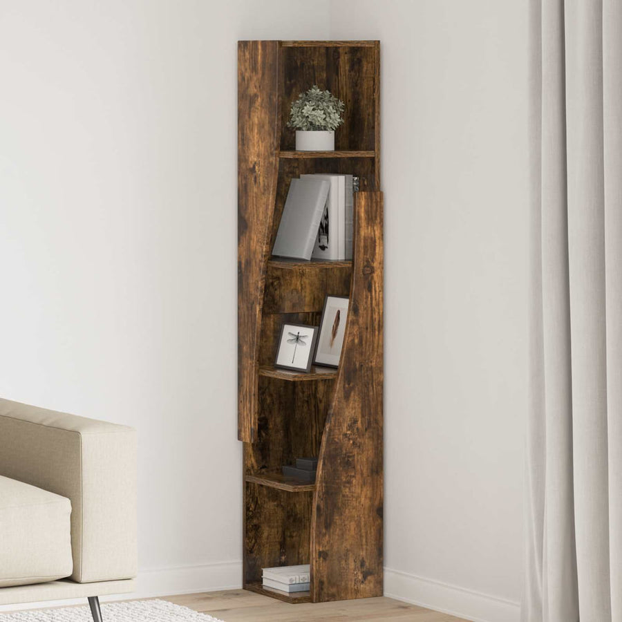Corner Cabinet Engineered Wood Smoked Oak