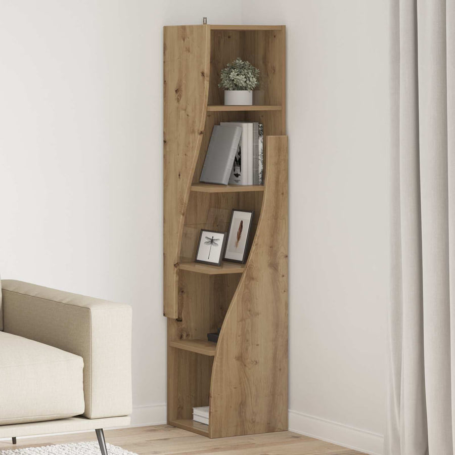 Corner Cabinet Engineered Wood Artisan Oak
