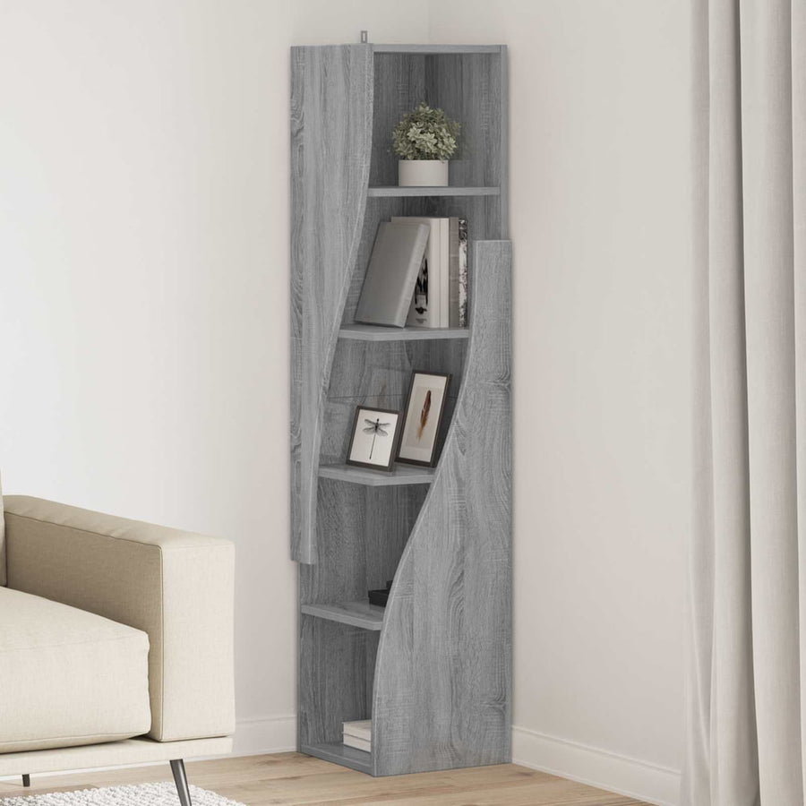 Corner Cabinet Engineered Wood Grey Sonoma