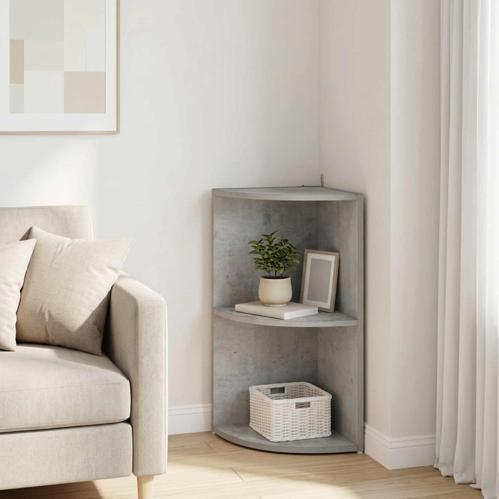 vidaXL Corner Shelf 2-Tier 41.5 x 41.5 x 72 cm Engineered Wood 1