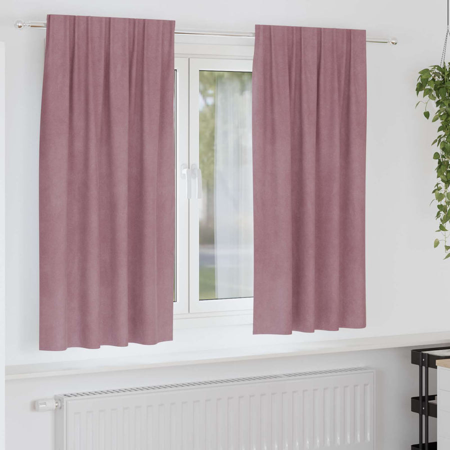 Curtains 2 pcs Dark Pink Velvet