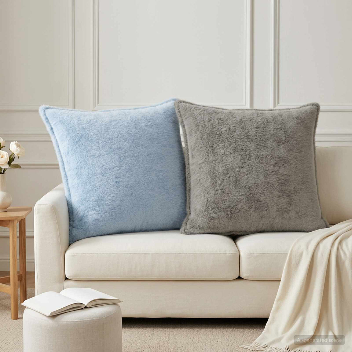 Cushion Cover 6 pcs HOUTEN Light Grey