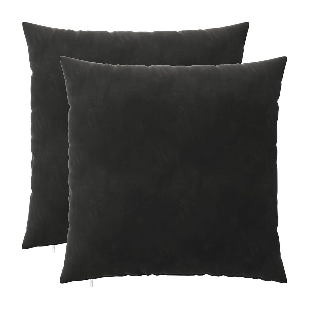Cushion with Pillow HEERLEN 2 pcs Black Velvet