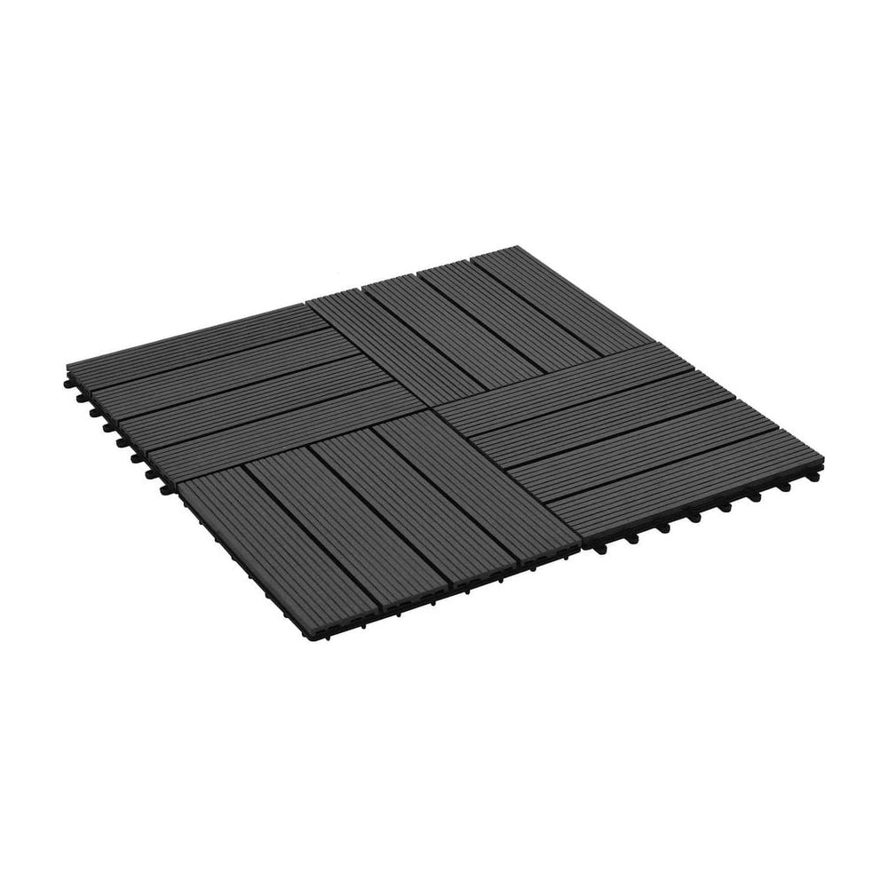 Decking Tile 22 pcs Black WPC