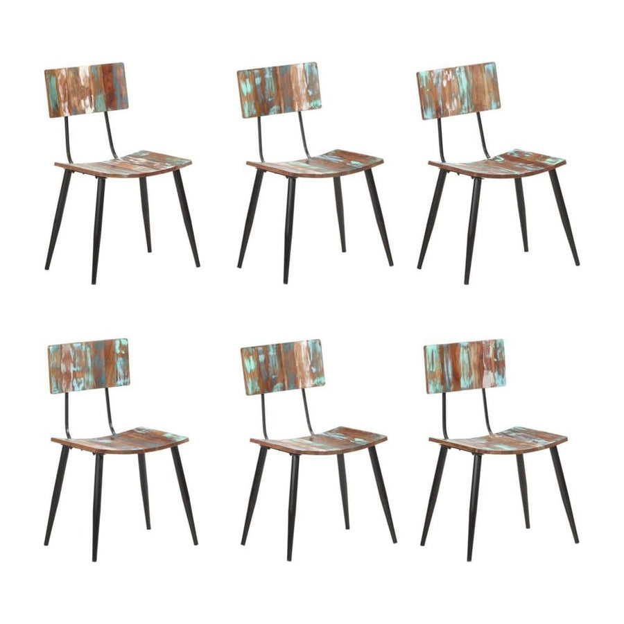 Dining Chairs 6 pcs Solid Reclaimed Wood