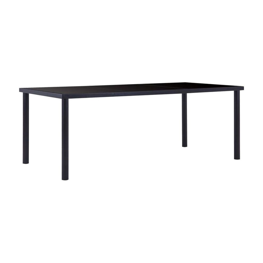 Dining Table Black Tempered Glass