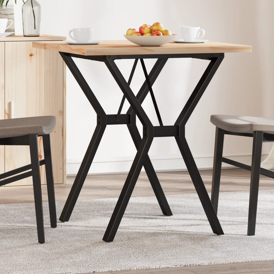 Dining Table Y-Frame Solid Wood Pine and Steel