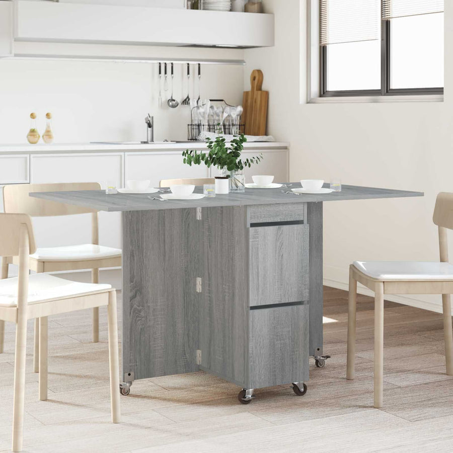 Dinning Table Engineered Wood Grey Sonoma