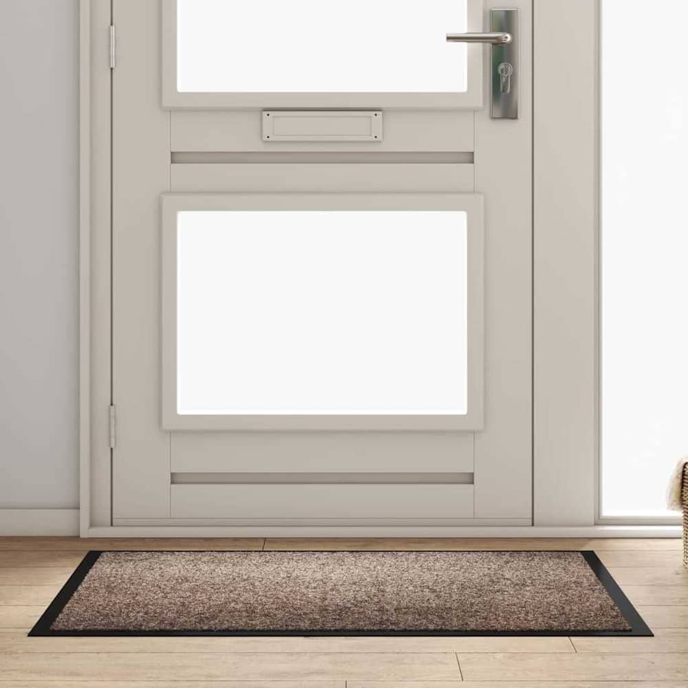 Door Mat Beige Teddy Fabric
