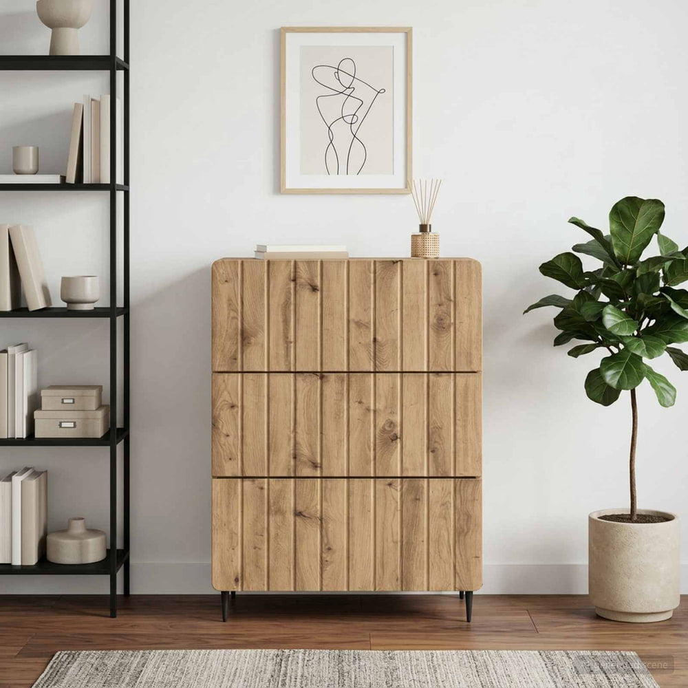 Drawer Cabinet Engineered Wood Artisan Oak