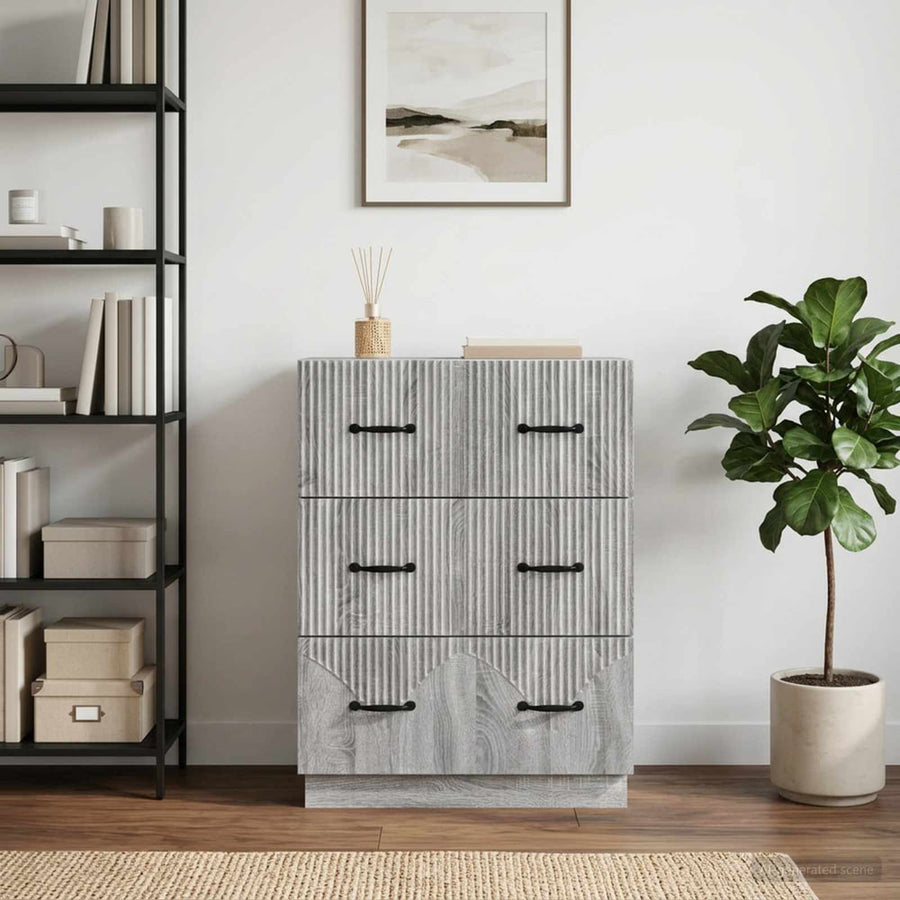 Drawer Cabinet Grey Sonoma Engineered Wood