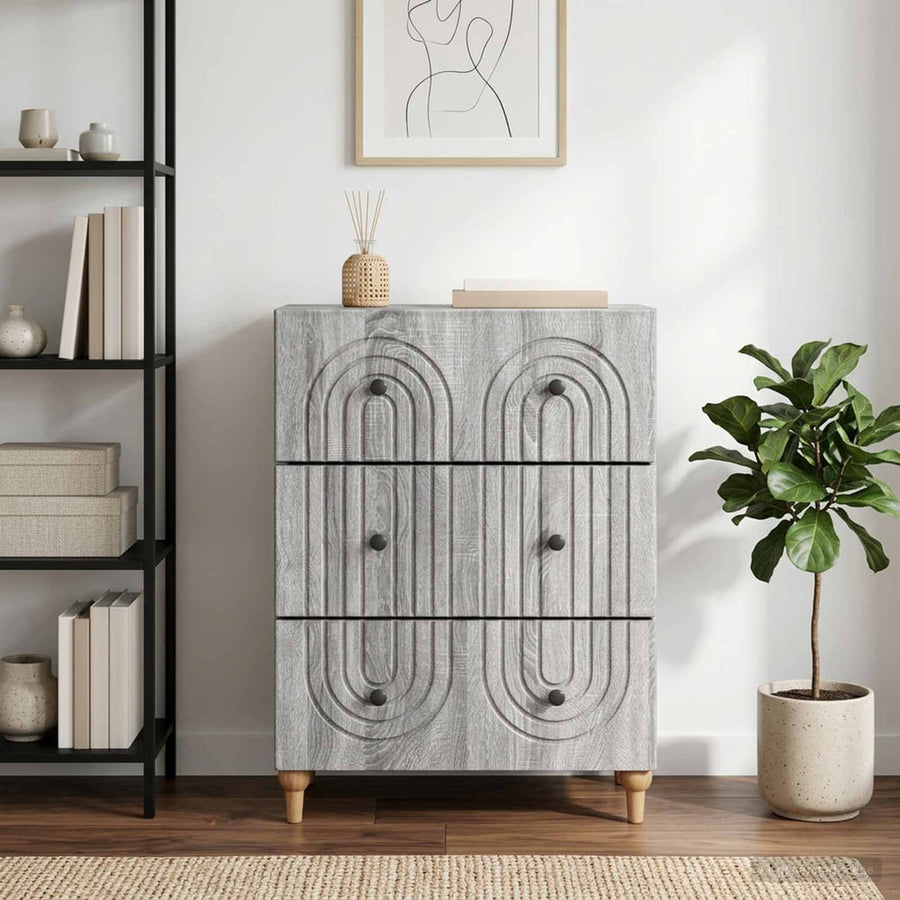 Drawer Cabinet Grey Sonoma Engineered Wood