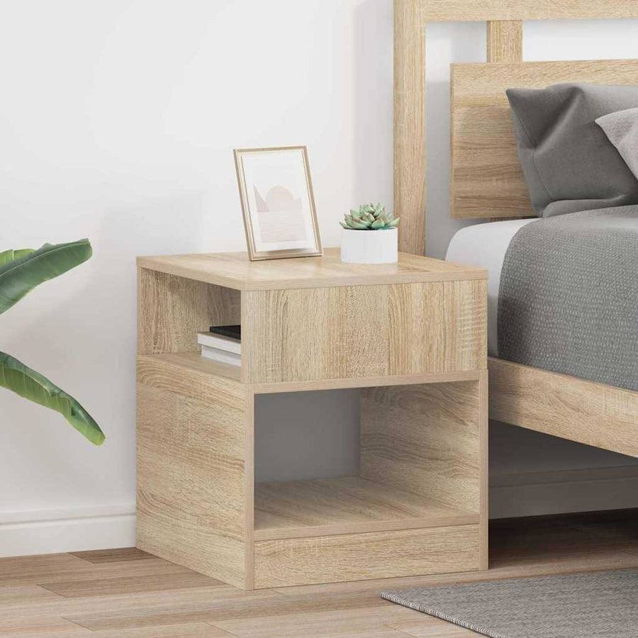 End Table 2 pcs Sonoma Oak Engineered Wood