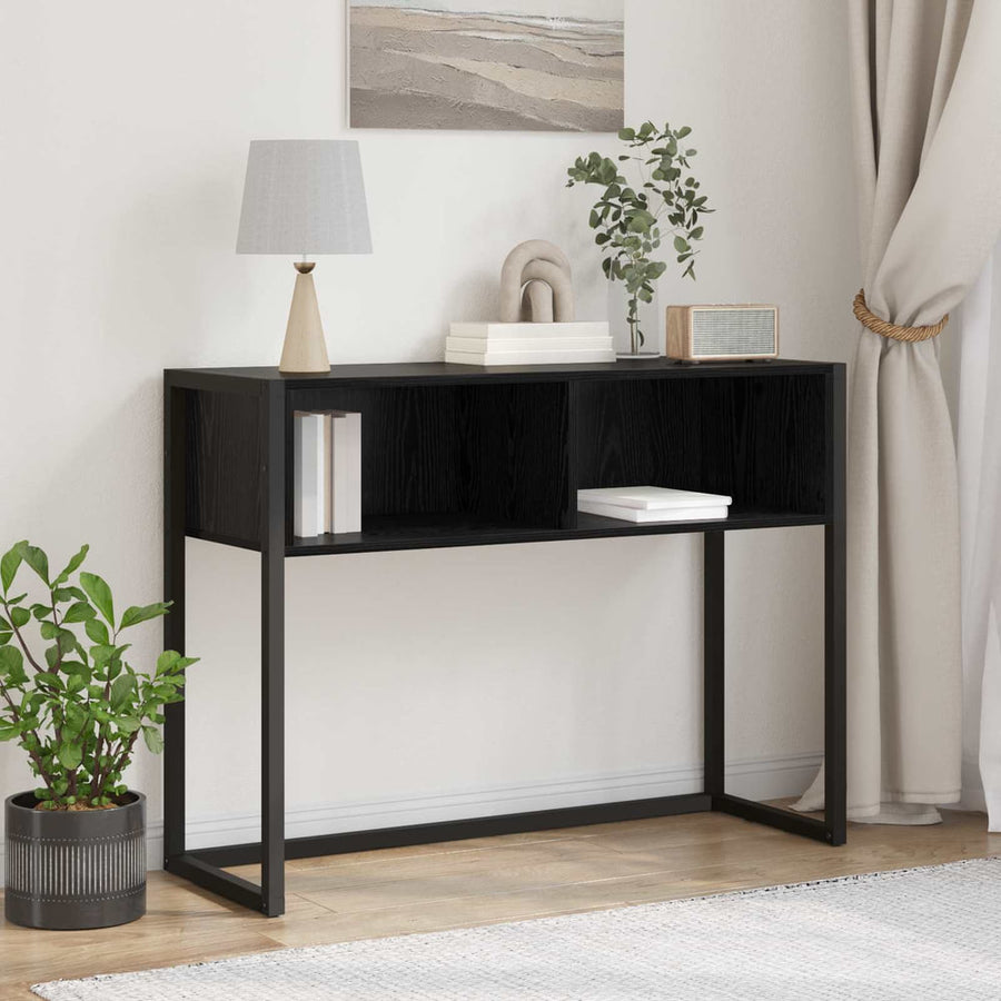 End Table Black Oak Engineered Wood