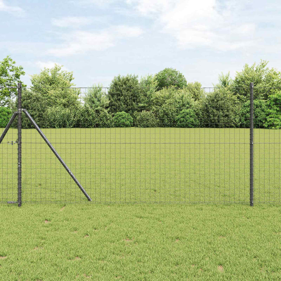 Fence Post Grey Powder-coated steel