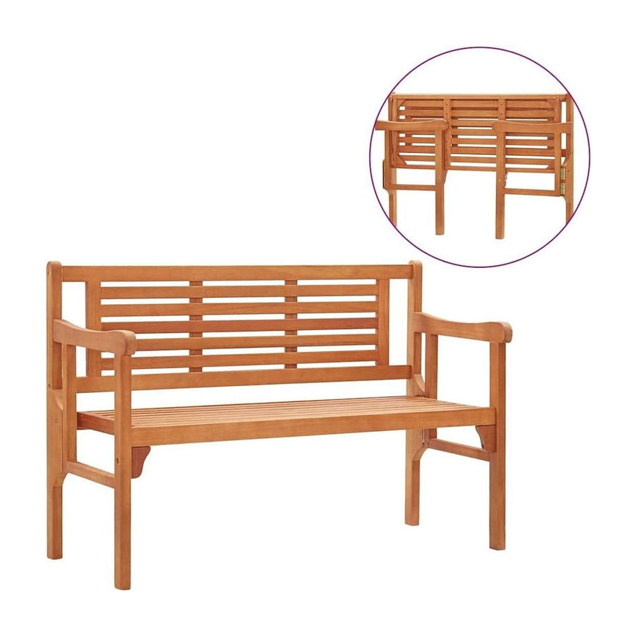 Foldable Garden Bench 120 cm Solid Eucalyptus Wood
