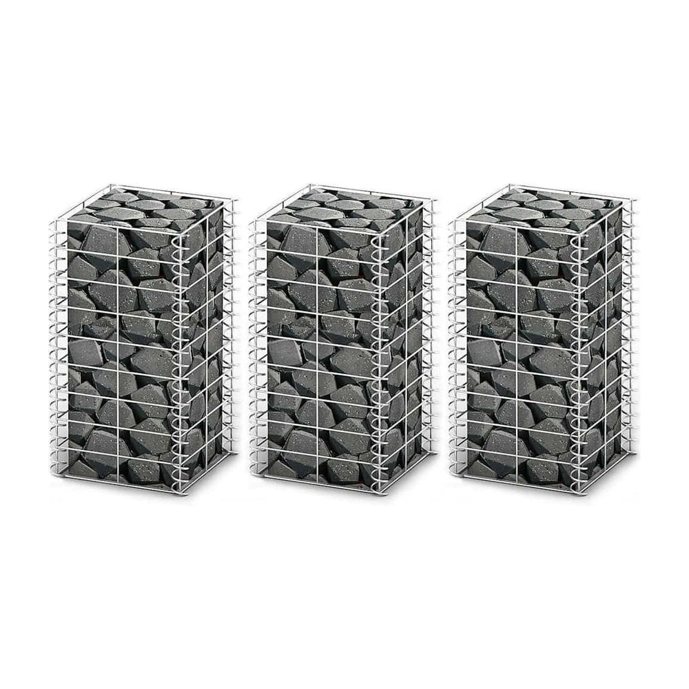 Gabion Set 3 pcs Galvanised Wire