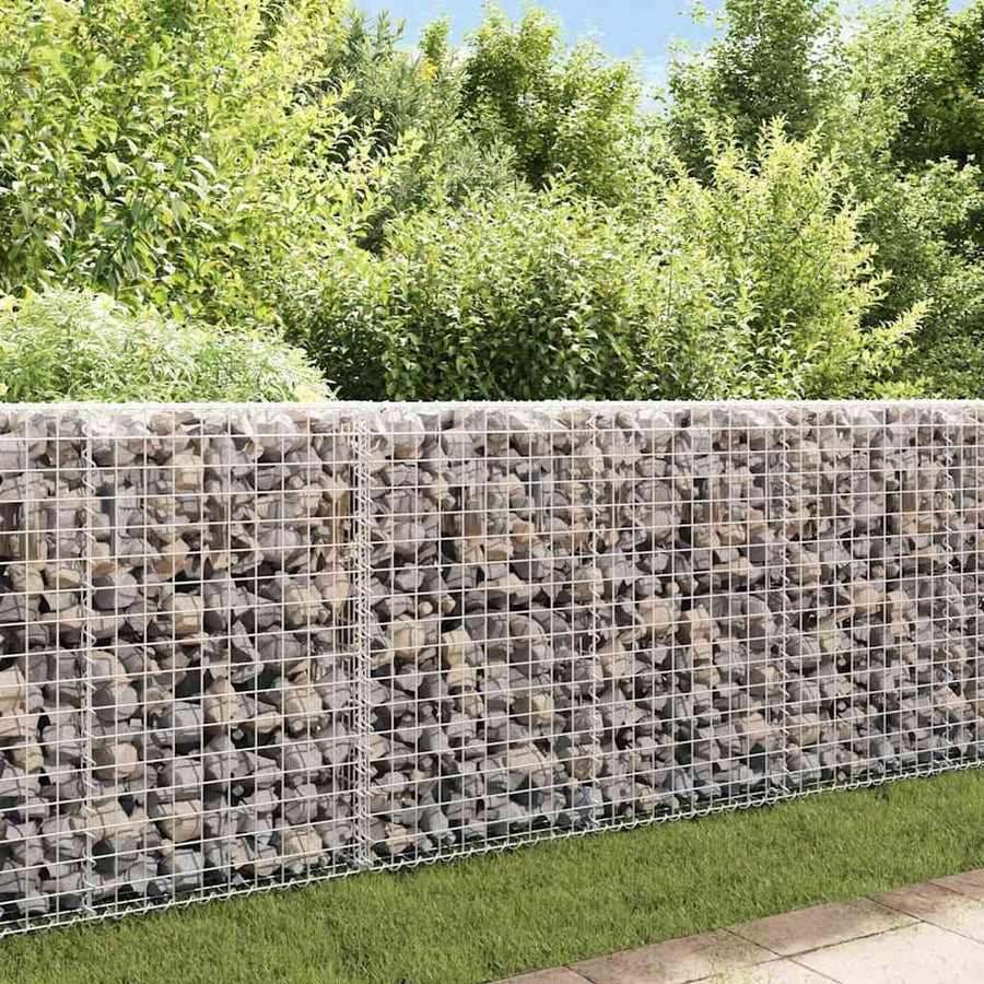 Gabion Wall with Covers Galvanised Steel
