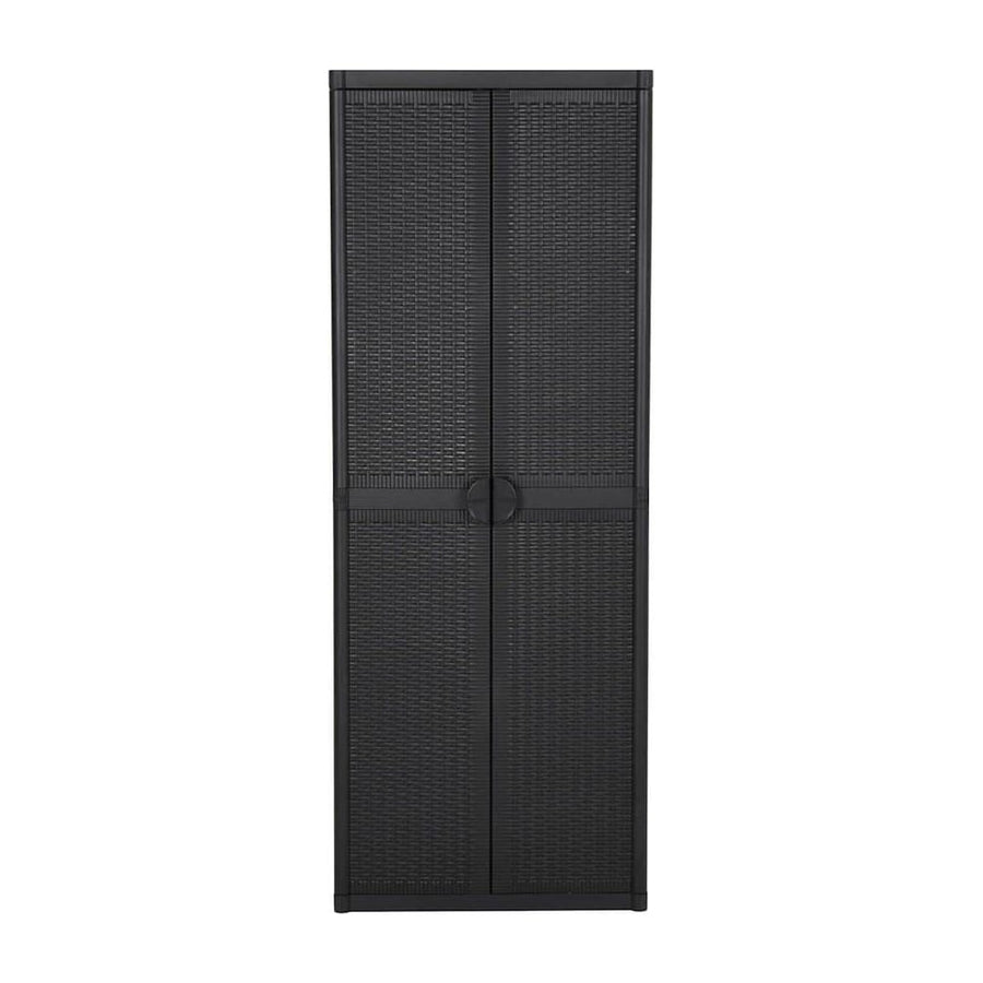 Garden Storage Cabinet Black PP