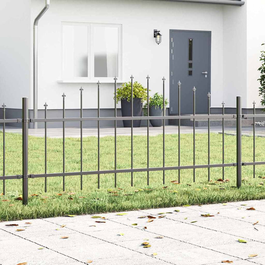 Garden Fence WOERDEN Powder-Coated Steel Grey