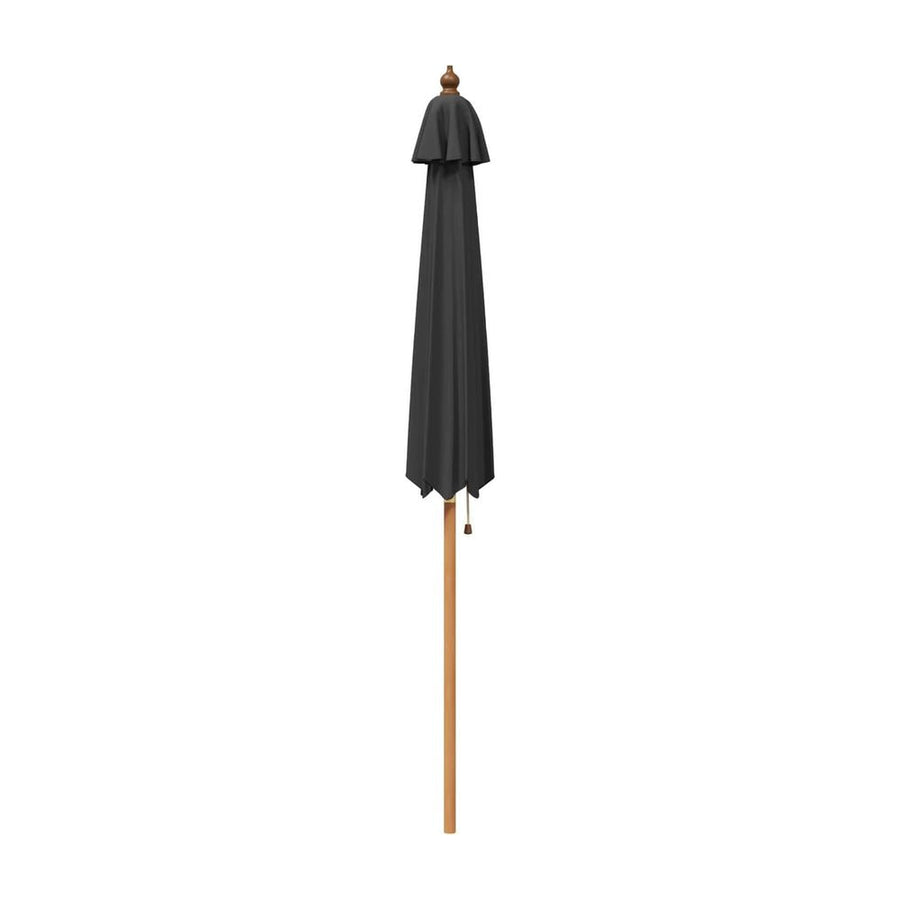 Garden Parasol Solid Eucalyptus Wood Anthracite