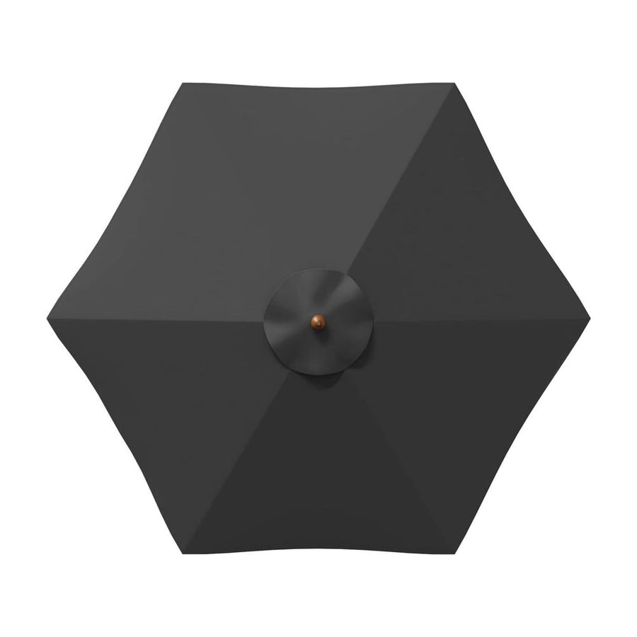 Garden Parasol Solid Eucalyptus Wood Anthracite