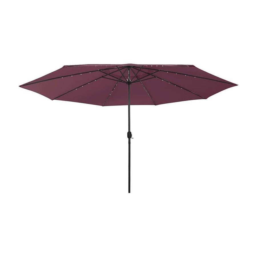 Garden Parasol with LED Lights 400 cm Bordeaux Red