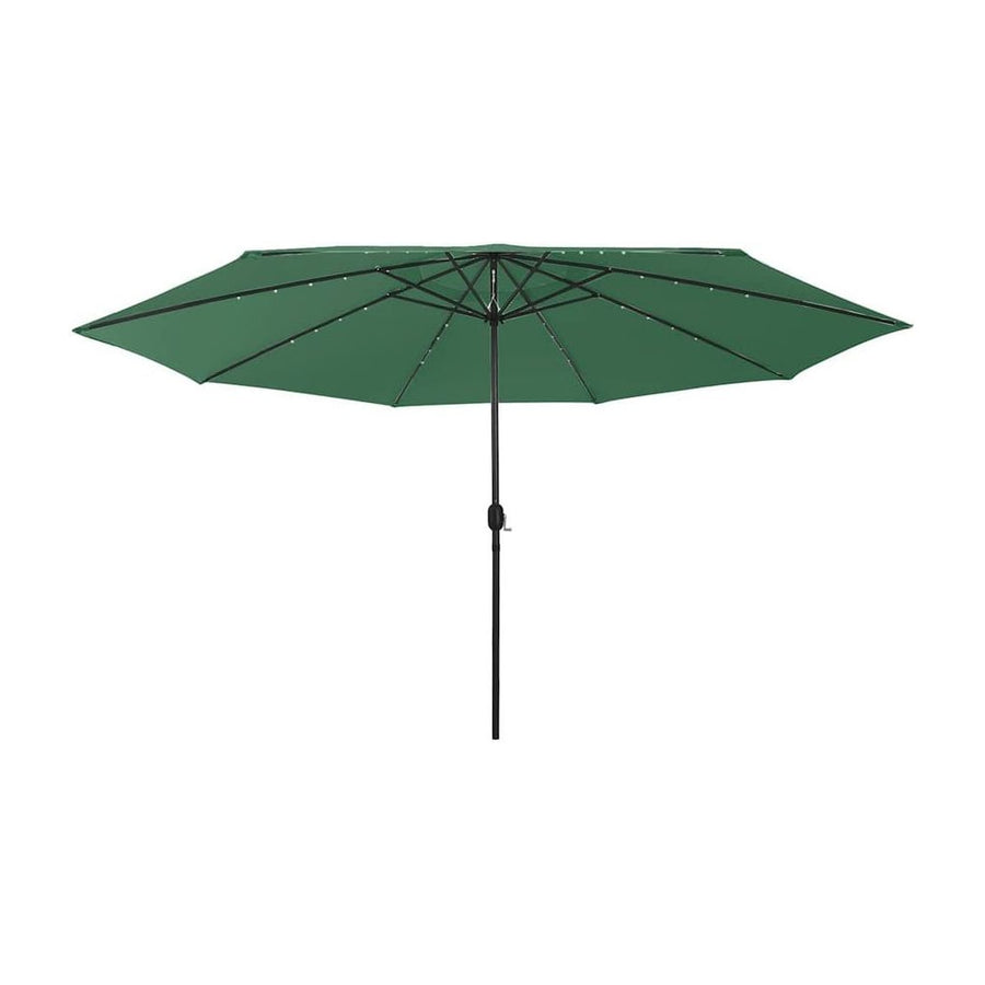 Garden Parasol with LED Lights 400 cm Green