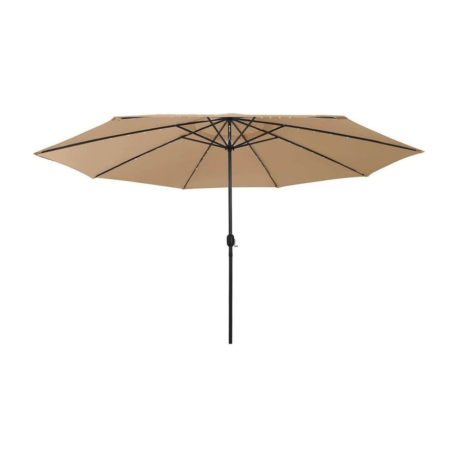 Garden Parasol with LED Lights 400 cm Taupe