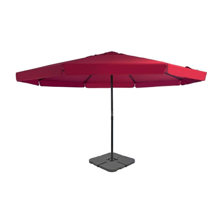 Garden Parasol with Portable Base Red