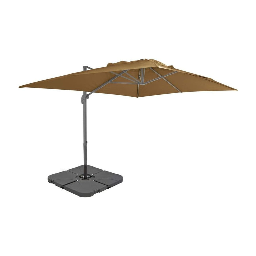 Garden Parasol with Portable Base Taupe