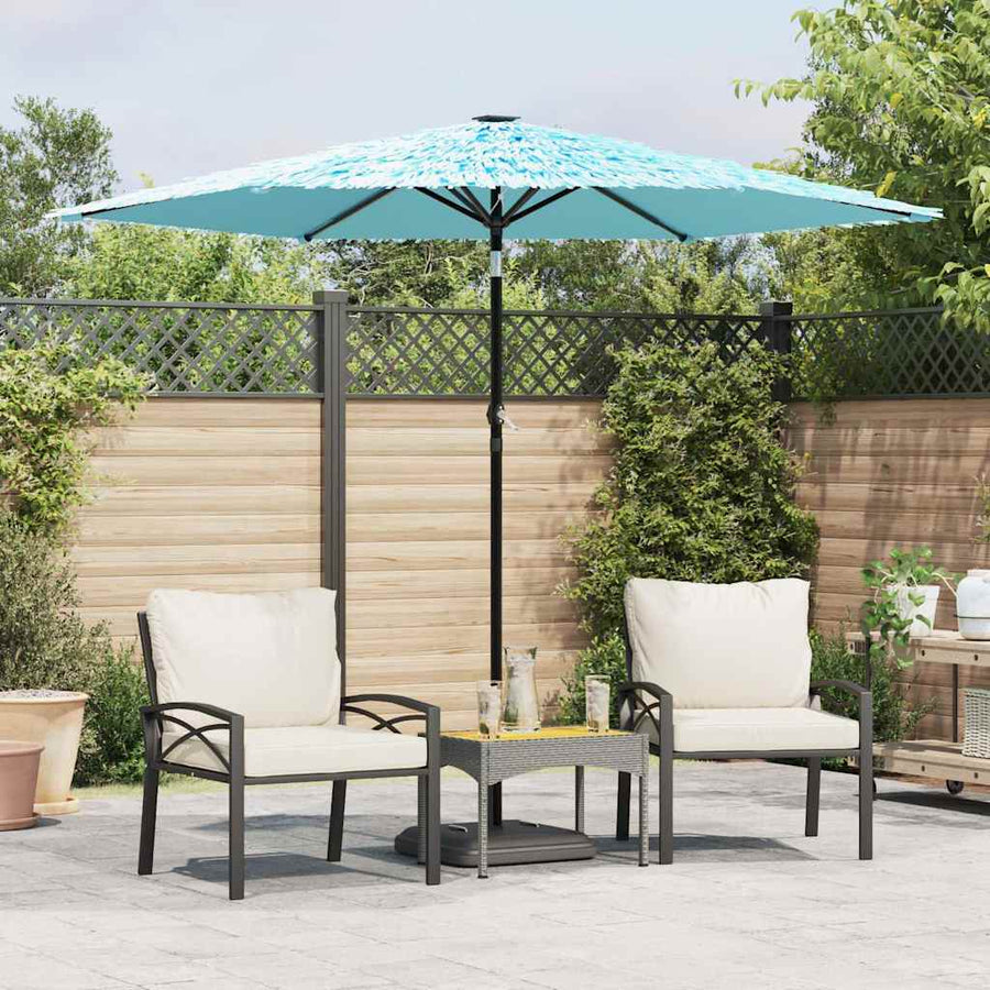 Garden Parasol with Steel Pole Blue