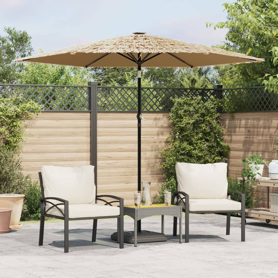 Garden Parasol with Steel Pole Brown