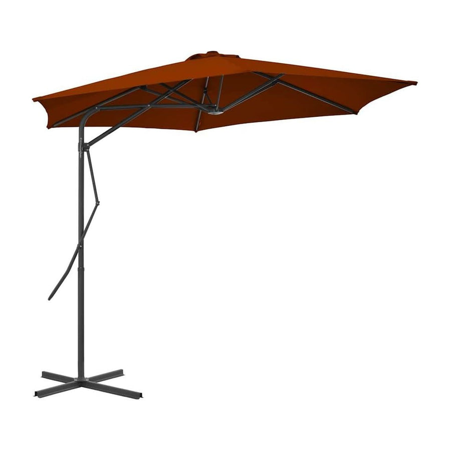 Garden Parasol with Steel Pole Terracotta
