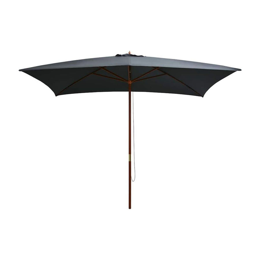 Outdoor Parasol with Wooden Pole Anthracite