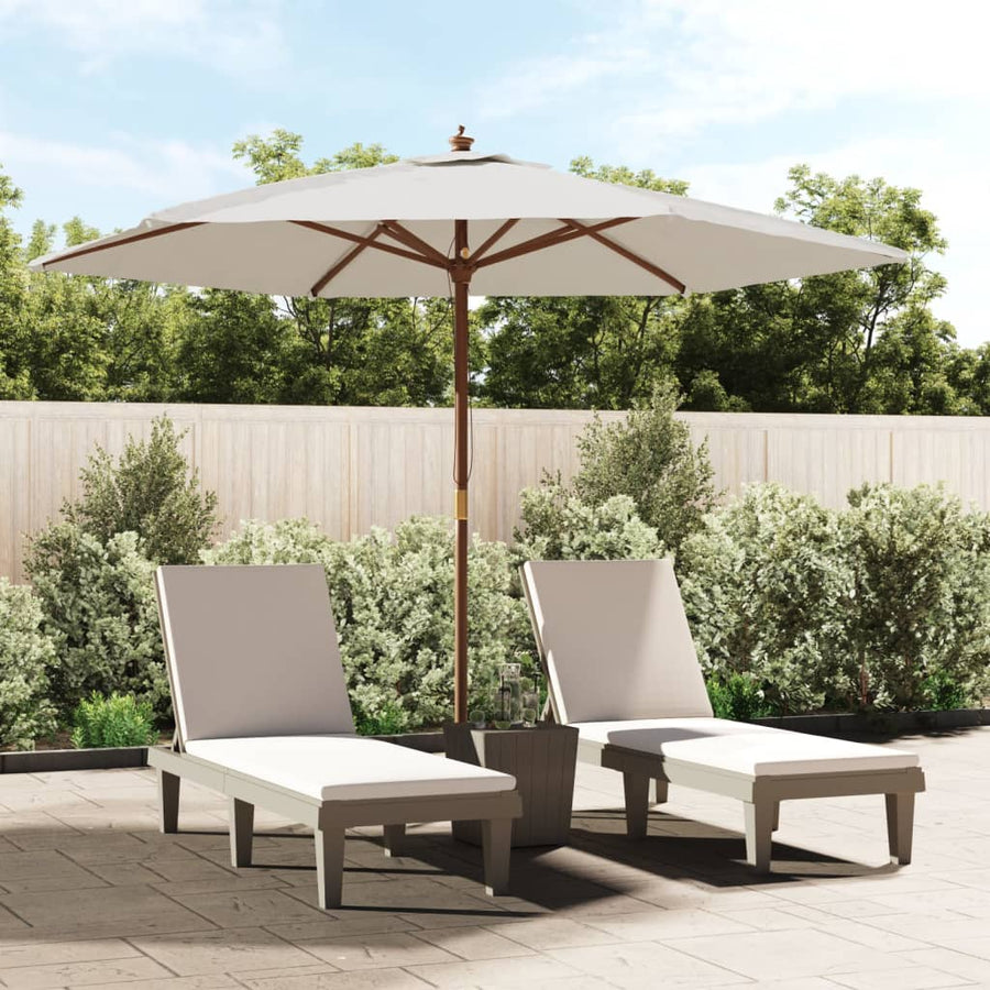 Garden Parasol with Wooden Pole Sand