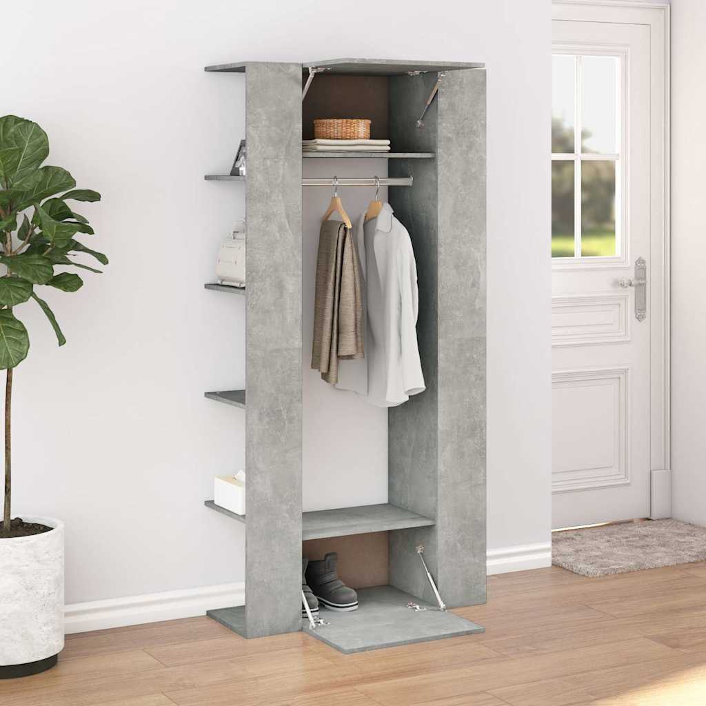 Hallway Concrete Grey Engineered Wood image